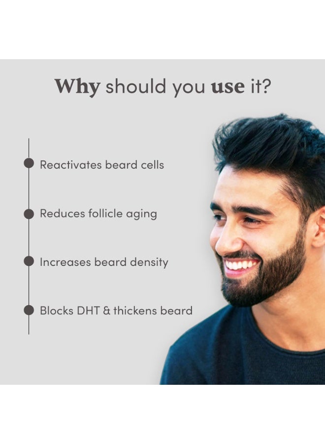 مان ماترز زيت سيروم لنمو اللحية من مان ماترز 30 مل وبكرة ديرما رولر مزودة بـ 540 إبرة دقيقة من سبائك التيتانيوم 0.5 مم | يحتوي على 4% أناجين، 2% أمينكسيل و1% إكليل الجبل | يحفز بصيلات الشعر | يعالج نمو اللحية غير المتساوي والمتفرق | آمن وفعال. - Image 4